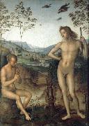 Pietro vannucci called IL perugino Apollo and Marilyn income Ah oil